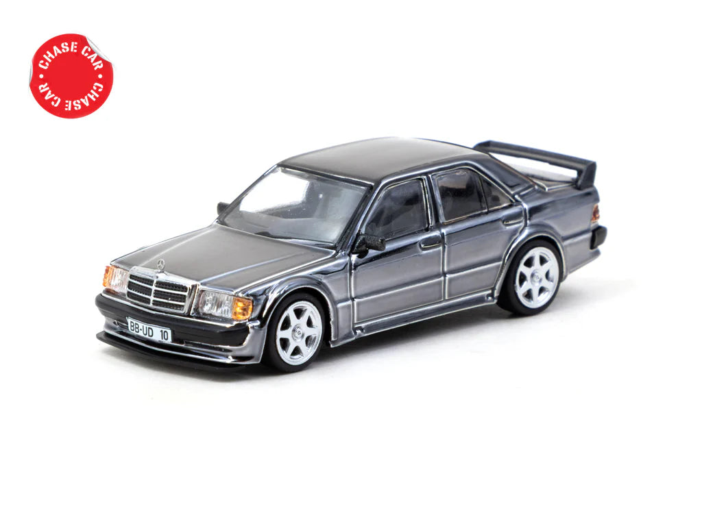 Tarmac Works 1/64 Mercedes-Benz 190 E 2.5-16 EVO 1 Blue-Black Metallic - GLOBAL64 - T64G-057-BK