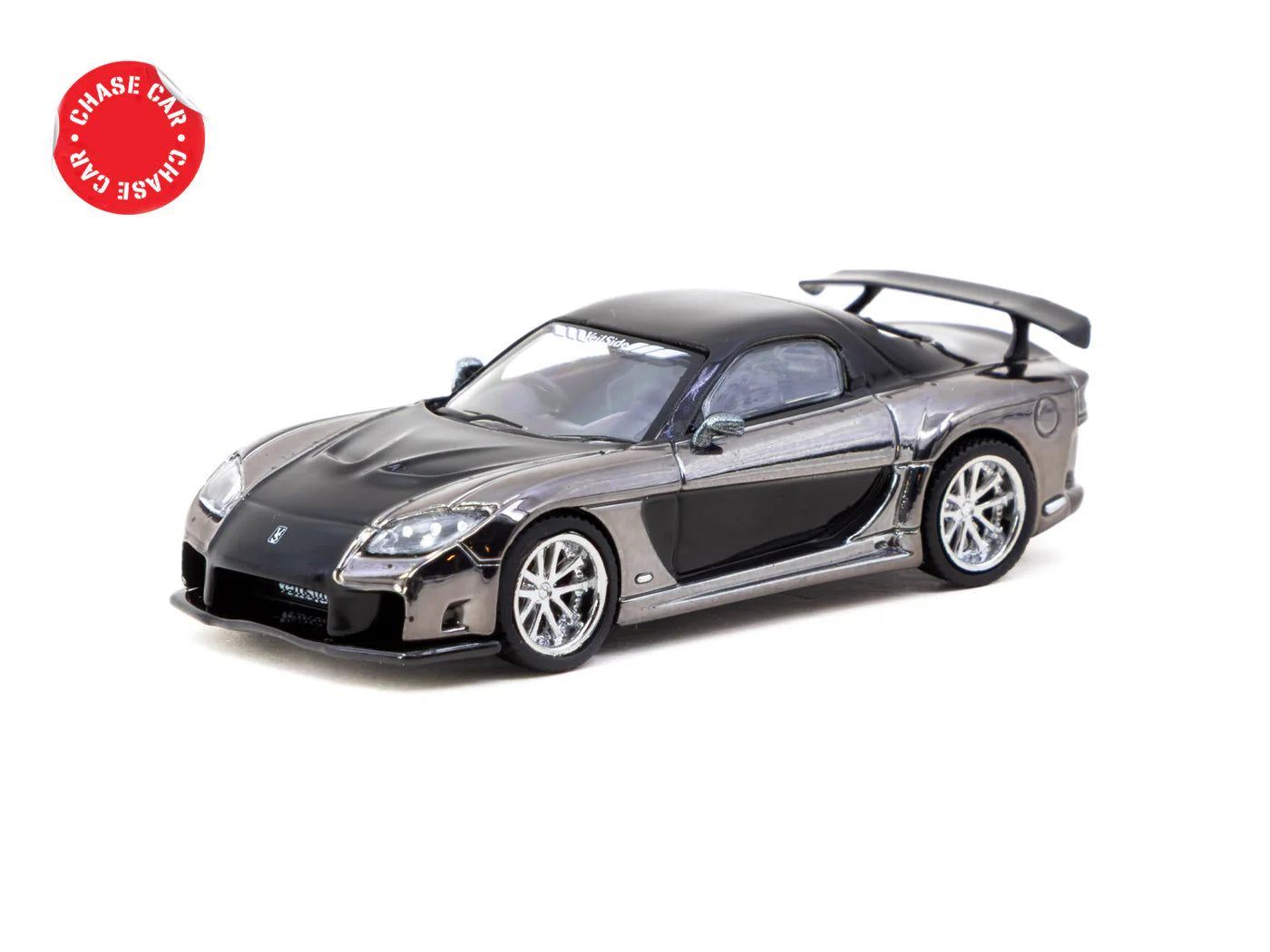 Tarmac Works 1/64 Mazda RX-7 VeilSide Fortune7 Grey Metallic / Black GLOBAL64 - T64G-075-GY