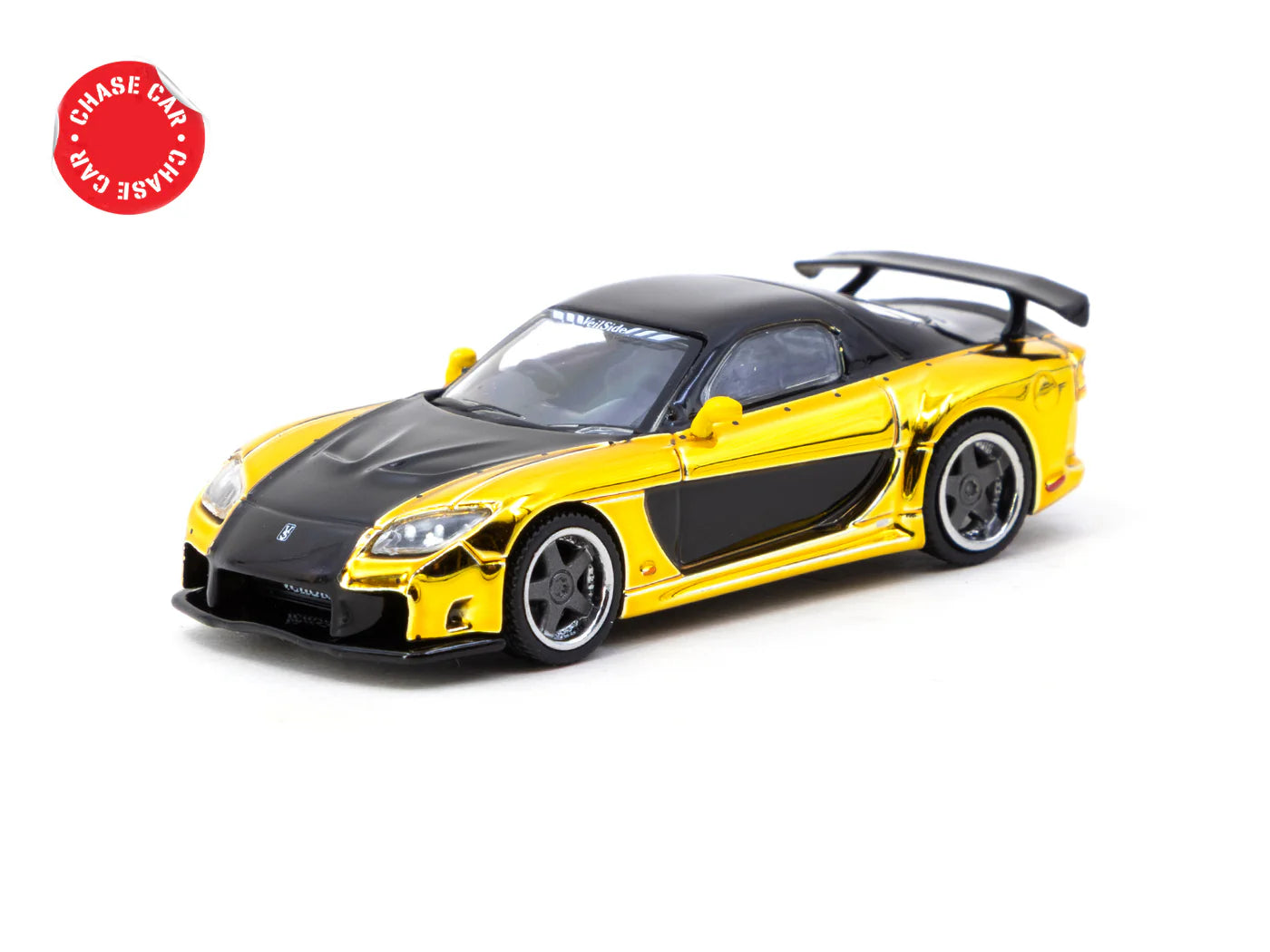 Tarmac Works 1/64 Mazda RX-7 VeilSide Fortune7 Yellow / Black - GLOBAL64 - T64G-075-YE