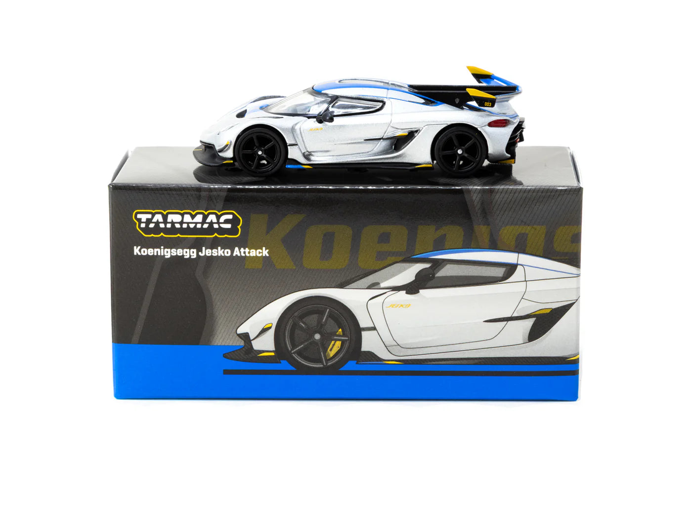 Tarmac Works 1/64 Koenigsegg Jesko Attack Silver - GLOBAL64 - T64G-TL052-SL