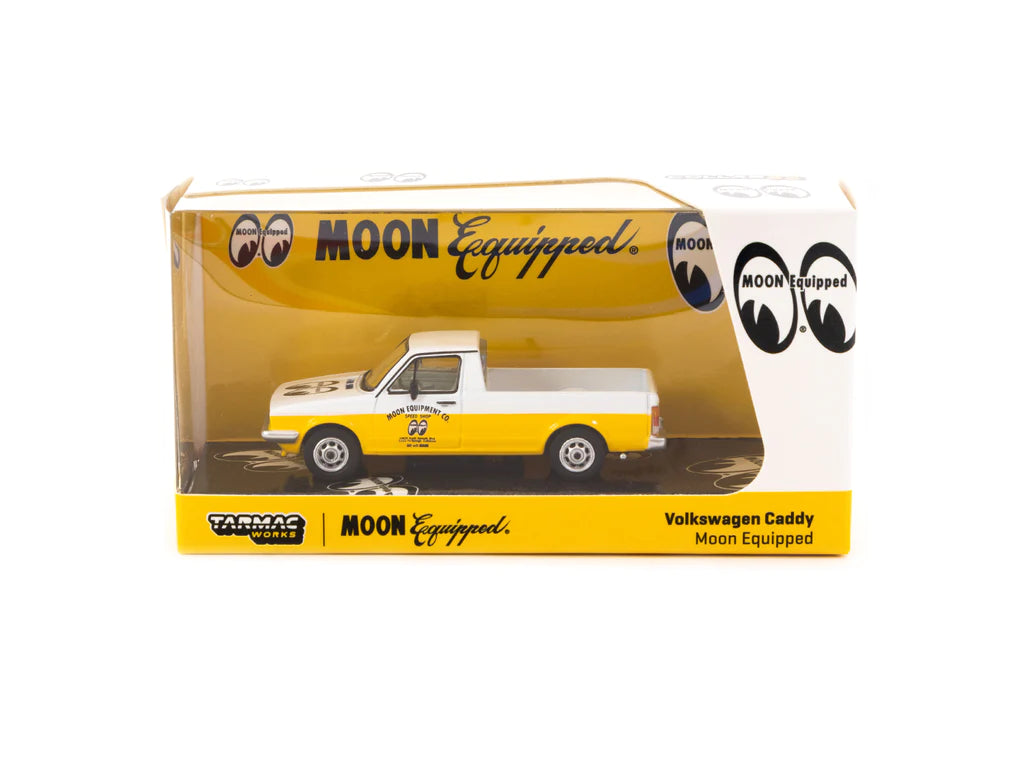 Schuco X Tarmac Works 1/64 Volkswagen Caddy - Moon Equipped - COLLAB64 White & Yellow