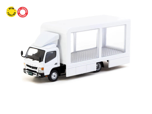 Tarmac Works 1/64 Mitsubishi Fuso Canter Mobile Display Truck - TRUCK64 White