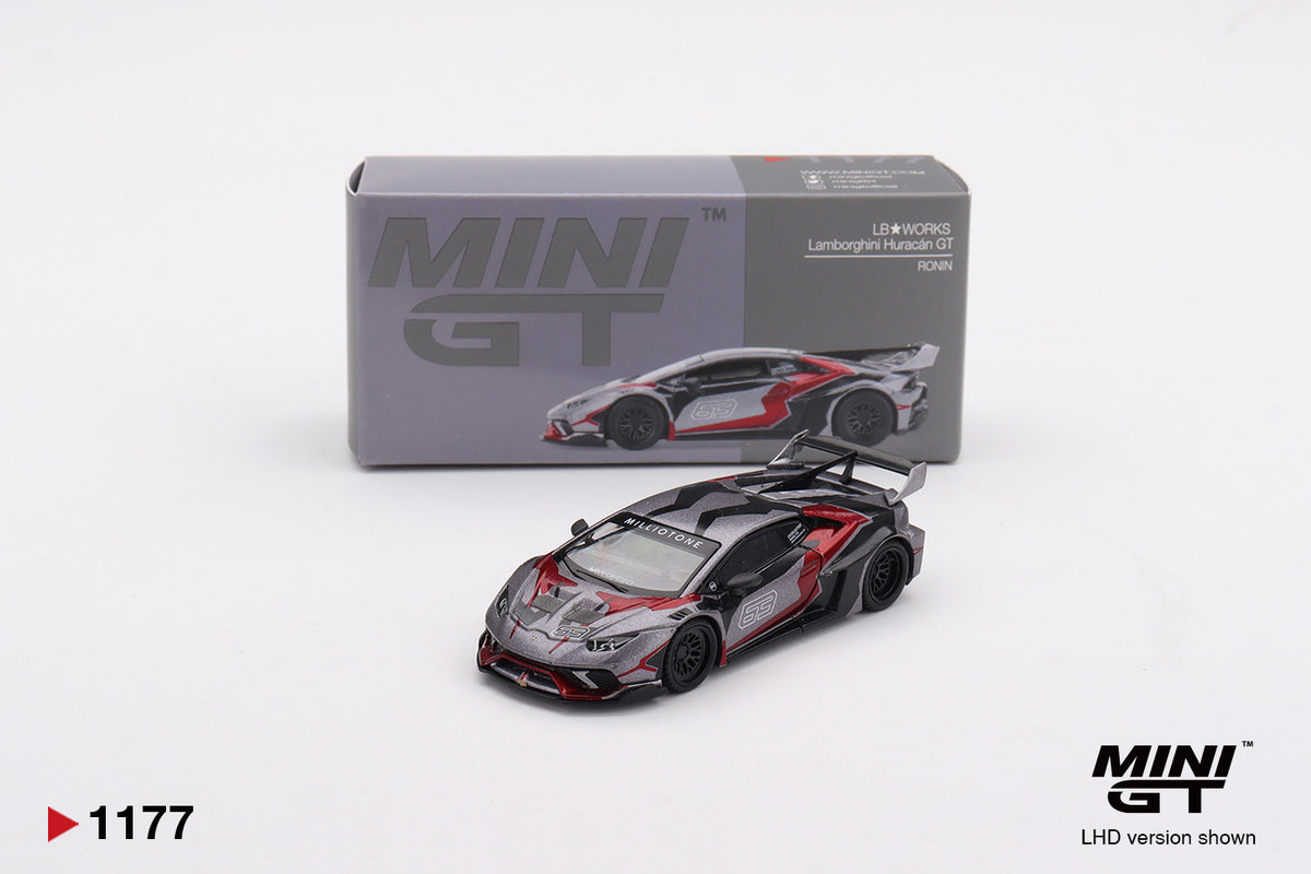 Mini GT 1/64 LB★WORKS Lamborghini Huracán GT RONIN Black - MGT01177