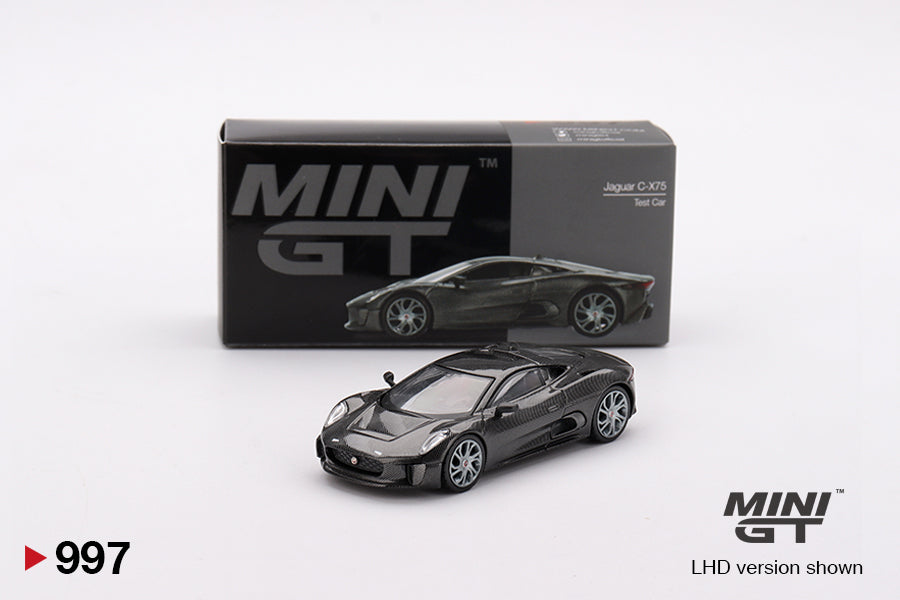 Mini GT 1/64 Jaguar C-X75 Test Car Black