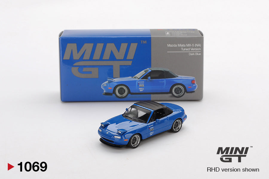 Mini GT 1/64 Mazda Miata MX-5 (NA) Tuned Version Dark Blue - MGT01069