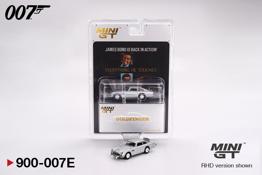Mini GT 1/64 James Bond Is Back In Action Goldfinger 007 Aston Martin DB5 Silver