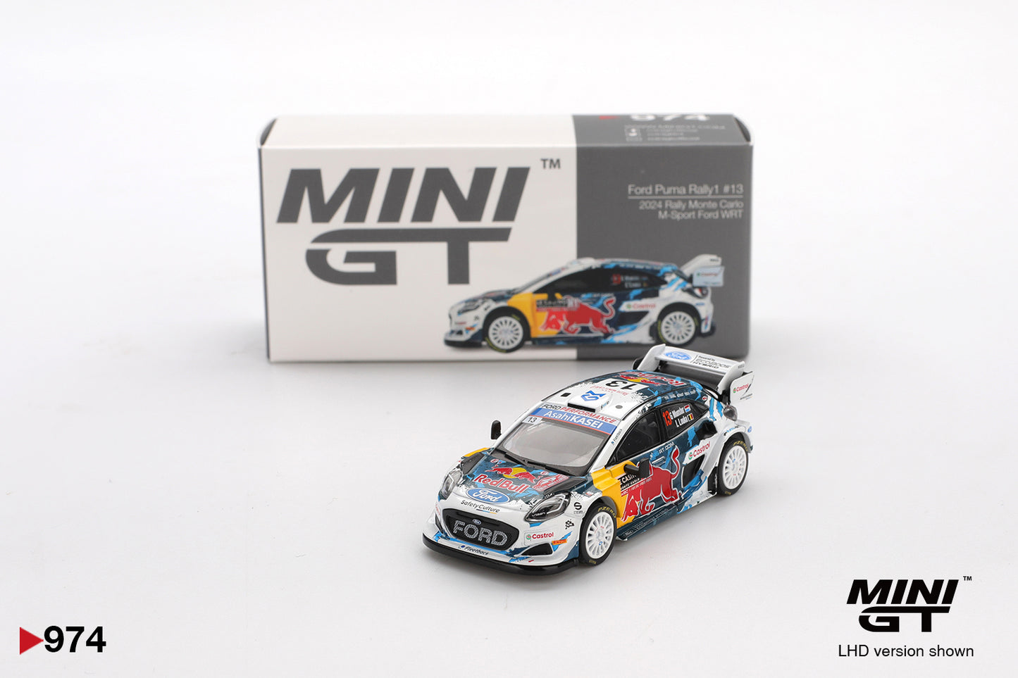 Mini GT 1/64 Ford Puma Rally1 #13 2024 Rally Monte Carlo M-Sport Ford WRT White - MGT00974