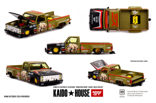 Mini GT x Kaido House 1/64 Chevrolet Silverado “Sumatran Rhino” KAIDO x MIZU Diecast Brown