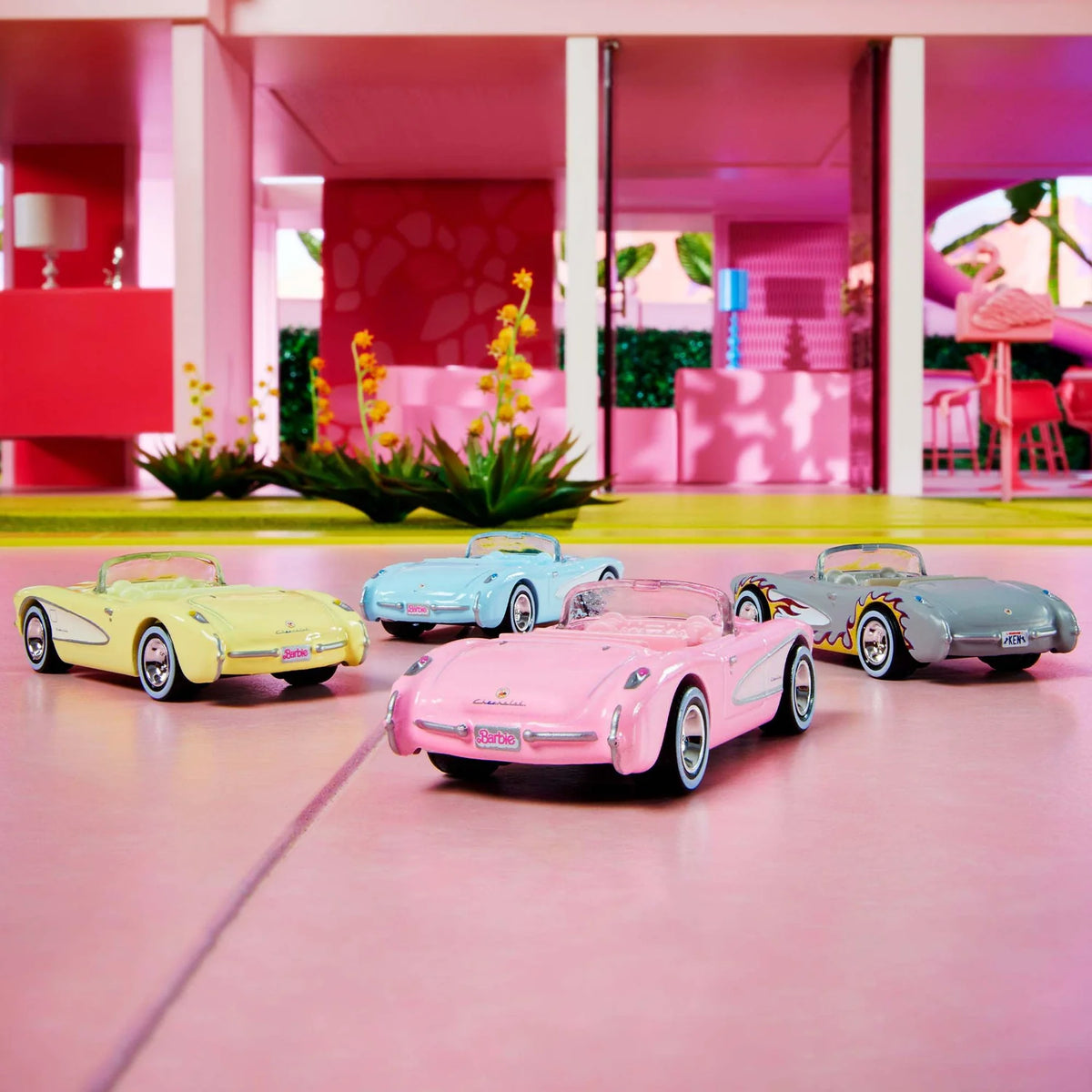 Hot Wheels Barbie The Movie Corvette 4 Pack Flipn Diecast hot-wheels-barbie-the-movie-corvette-4-pack-flipn-diecast