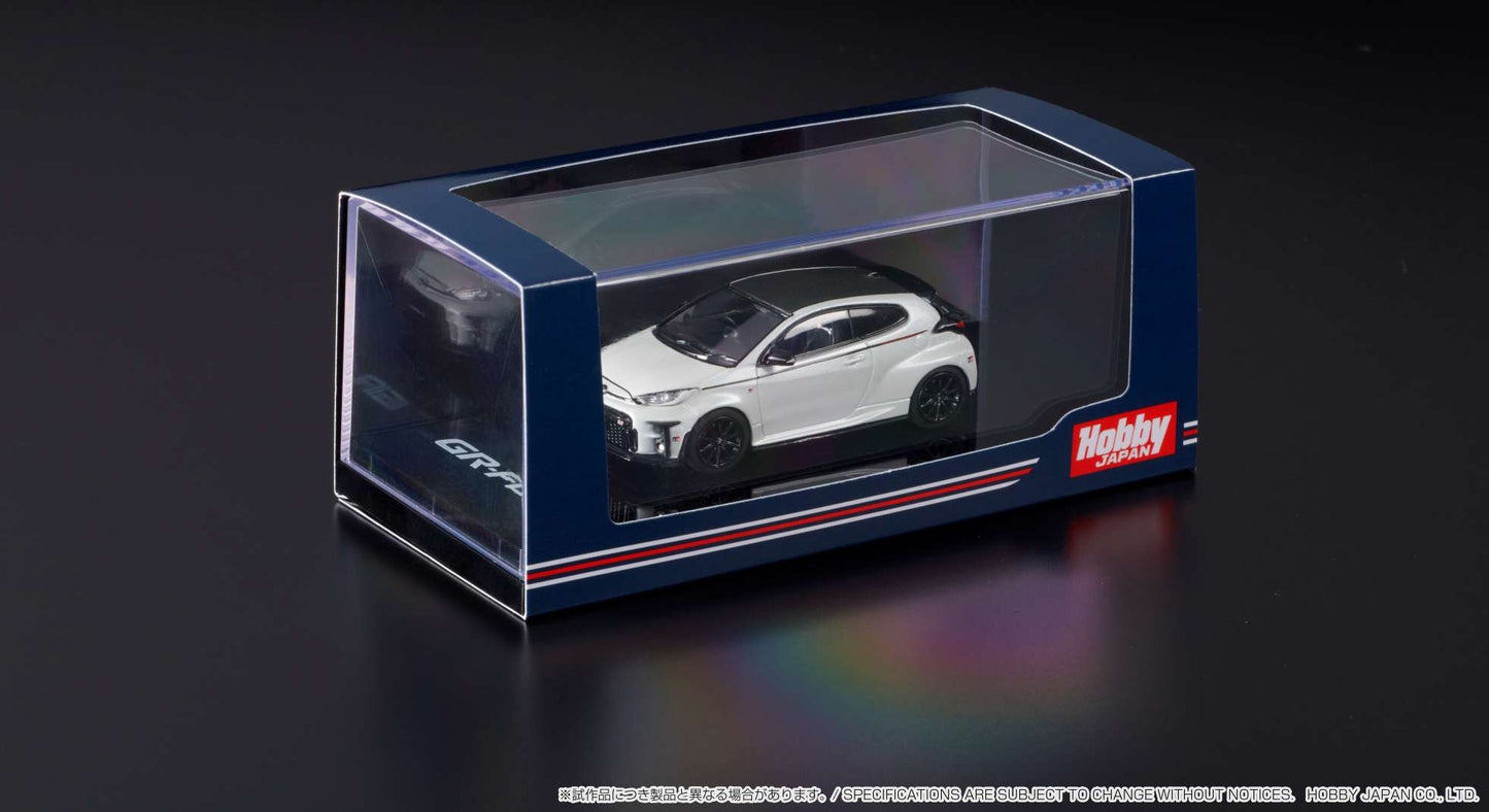 1/64 Hobby Japan Toyota GR Yaris RZ High Performance GR Parts Platinum White Pearl Mica