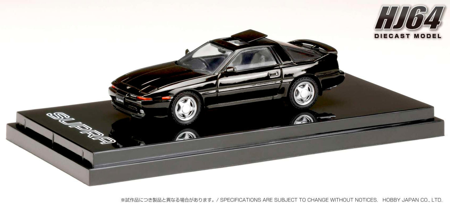 Hobby Japan 1/64 Toyota Supra (A70) 2.5GT Twin Turbo Limited w/ Outer Sliding Sunroof Parts Black