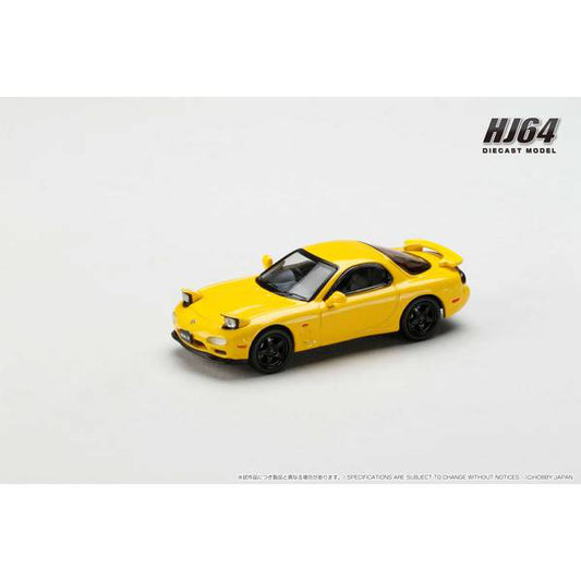Hobby Japan 1/64 RE 30th Anniversary Mazda RX-7 (FD3S) Type RS-R Sunburst Yellow