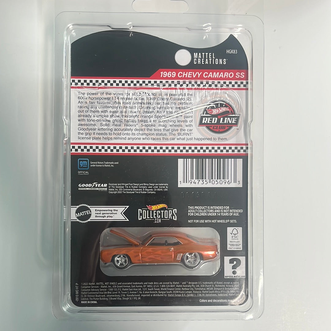 Hot Wheels RLC sELECTIONs ’69 Chevy Camaro SS Orange