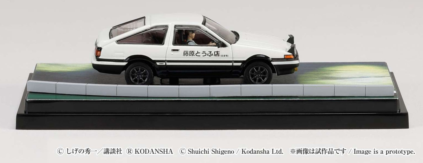 Hobby Japan 1/64 Initial D Toyota Sprinter Trueno GT Apex AE86 / Ryosuke Takahashi vs Takumi Fujiwara w/ Driver