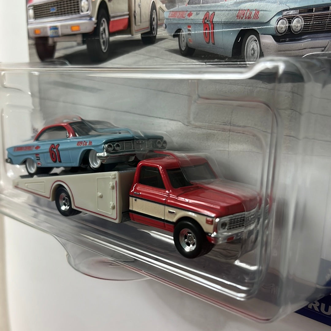 Hot Wheels Car Culture Team Transport ‘61 Impala w/ ‘72 Chevy Ramp Truck