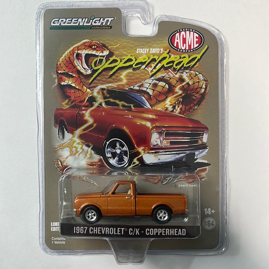 1/64 Greenlight x Acme 1967 Chevrolet C/K Copperhead (Stacey David) Orange