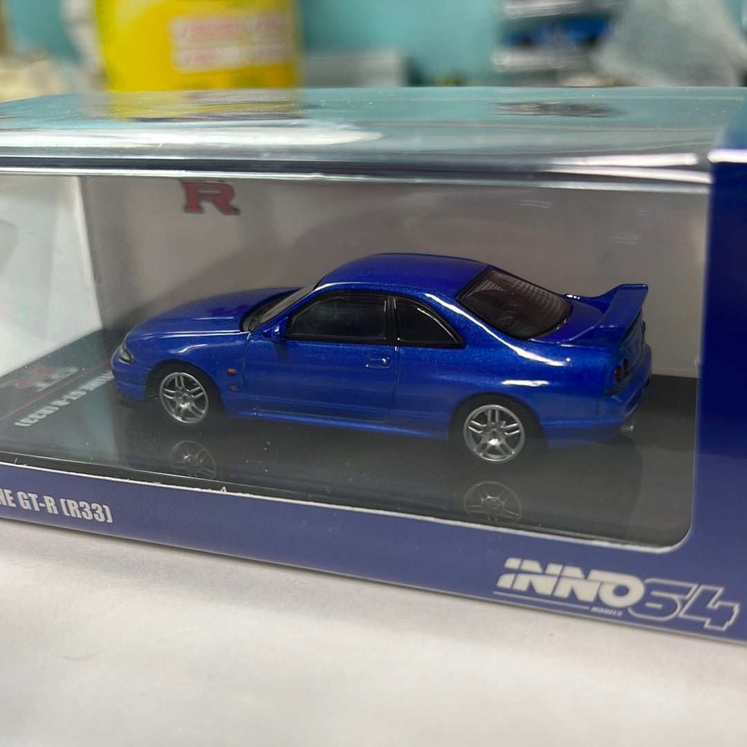 Inno64 1/64 Nissan Skyline GT-R R33 Bayside Blue