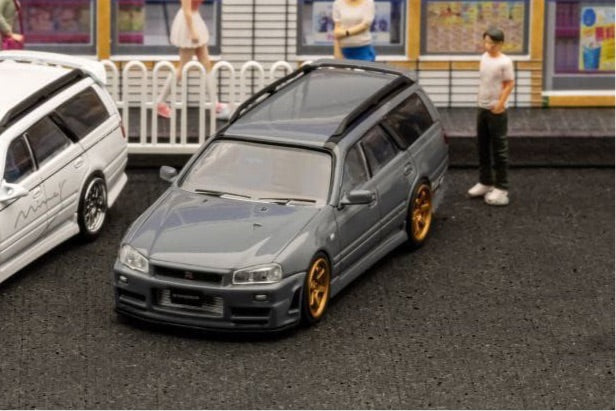 1/64 Zoom Nissan Stagea R34 Grey