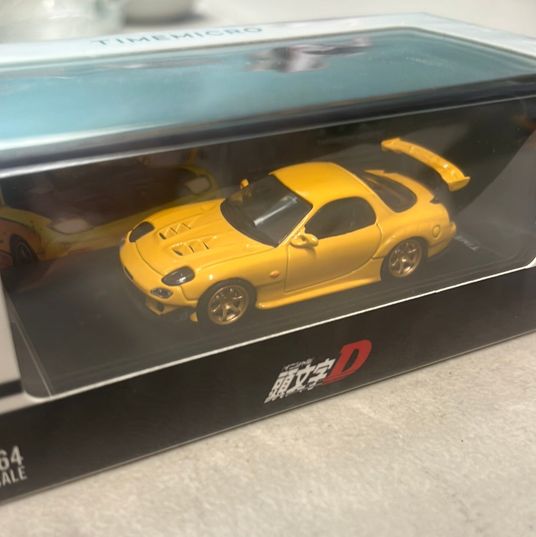 Time Micro 1/64 Initial D RE Amemiya RX-7 FD3S Yellow