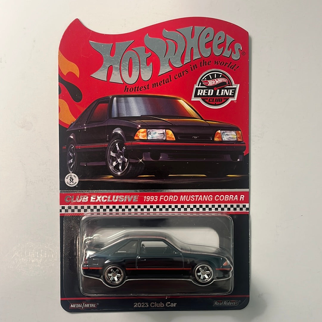 Hot Wheels RLC 1993 Ford Mustang Cobra R 2023 Club Car w/ Button & Pat