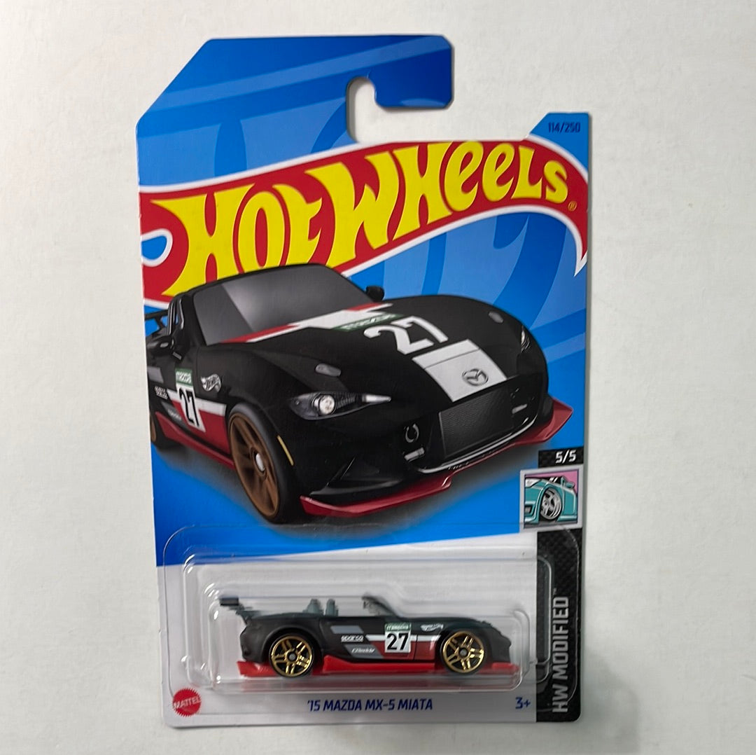 Japan Card * Hot Wheels 1/64 '15 Mazda MX-5 Miata Black