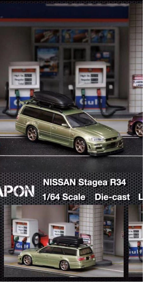 1/64 Street Weapon Nissan Stagea R34 Jade Green