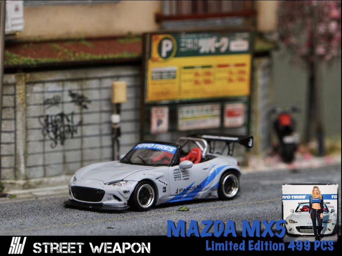 ミニカー Street Weapon 1/64 MX-5 roadster Street Weapon 1:64 JDM Mazda Miata MX5 Convertible Pandem