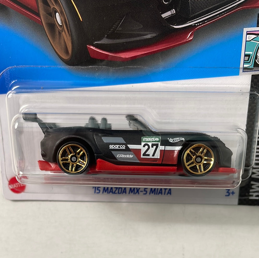 * Japan Card * Hot Wheels 1/64 ‘15 Mazda MX-5 Miata Black