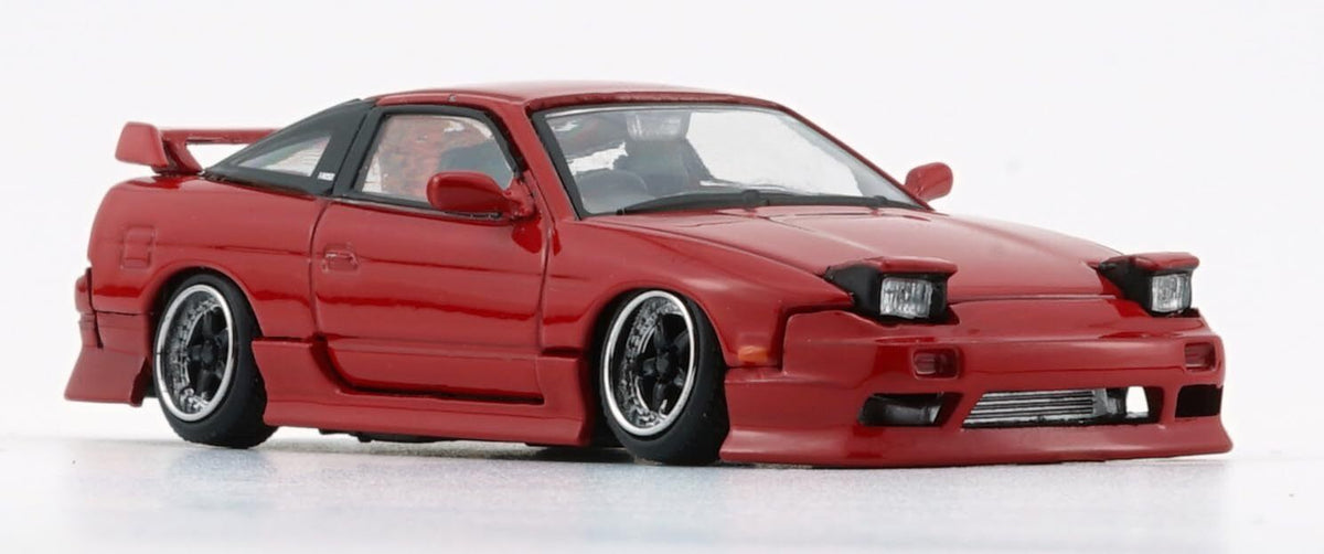 BM Creations 1/64 Nissan 180SX PRS13 Red w/ Extra Bodykit & Wheels