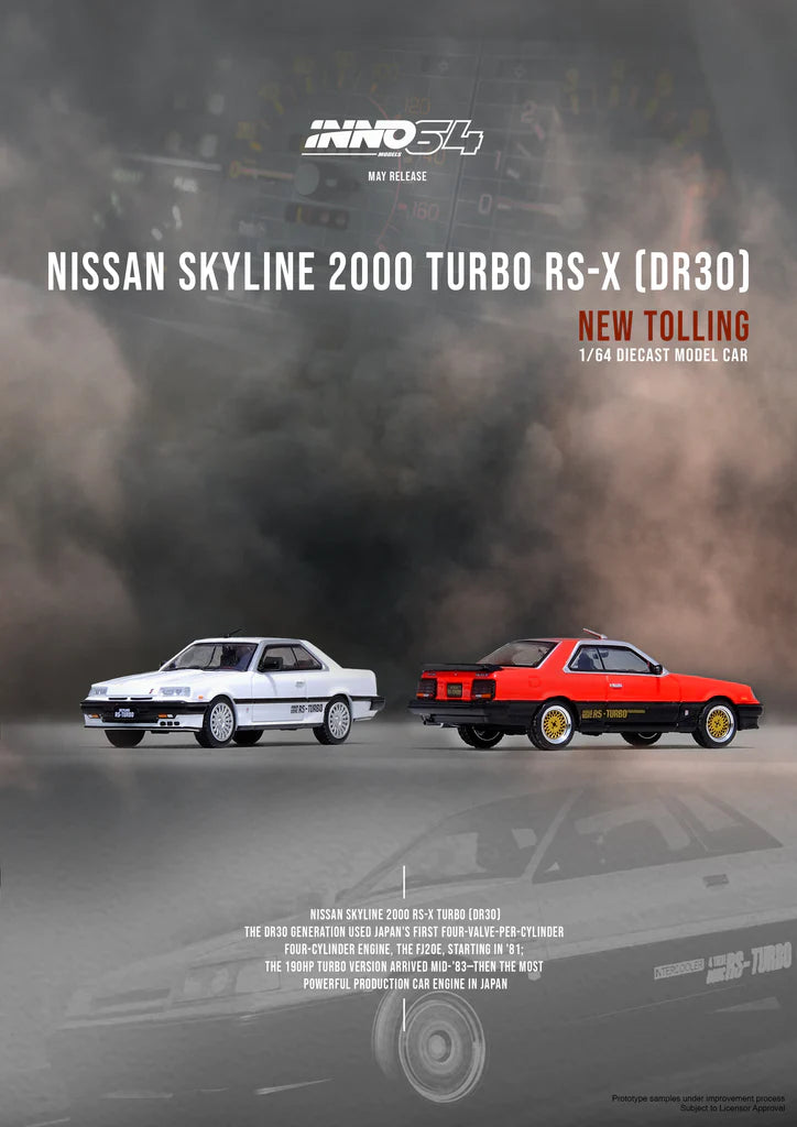 Inno64 1/64 Nissan Skyline 2000 RS-X Turbo (DR30) White