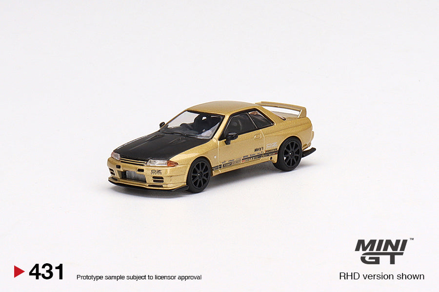 Mini GT 1/64 Top Secret Nissan Skyline GT-R VR32 Top Secret Gold - Jap