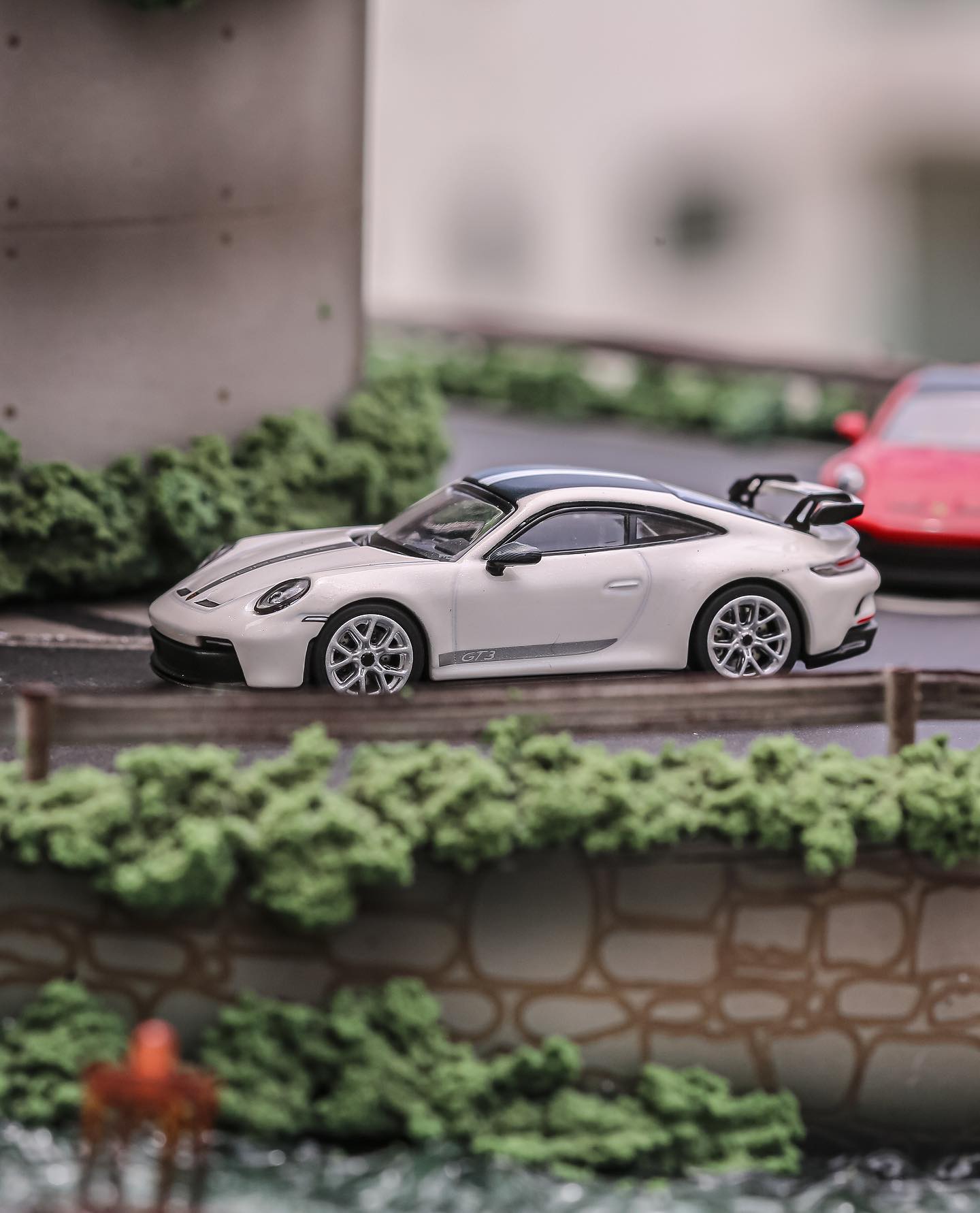 Minichamps 1/64 Porsche 911 (992) GT3 Carrera White Metallic