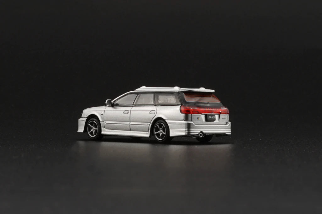 BM Creations 1/64 2002 Subaru Legacy Touring Wagon GT-B E-Tune II Silver