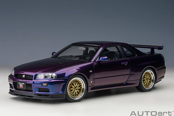 AUTOart 1/18 Nissan Skyline GT-R (R34) V-Spec ll Midnight Purple lll (