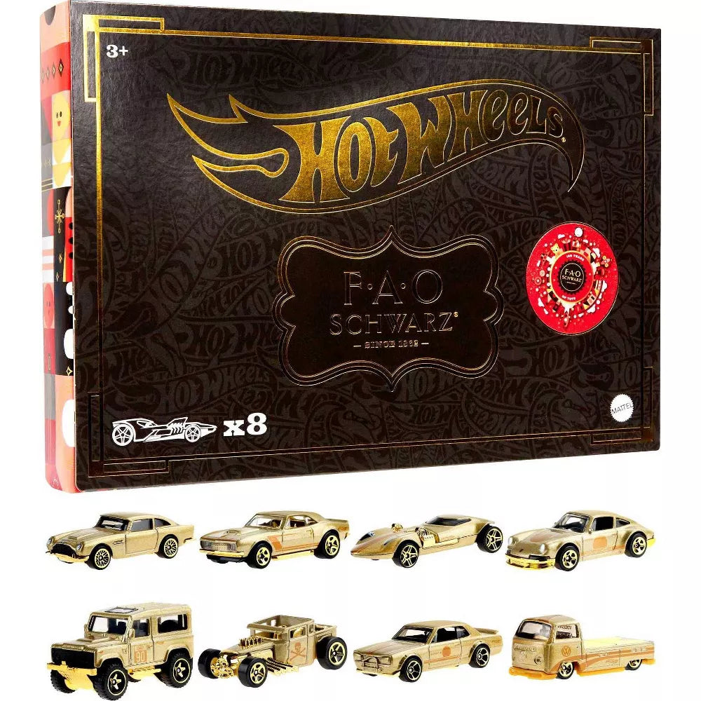 Hot Wheels FAO Schwarz 8 Car Set - Worn Box