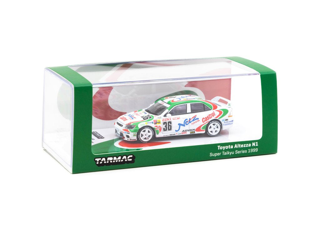 Tarmac Works 1/64 Hobby64 Toyota Altezza N1 Super Taikyu Series 1999 #36 White & Green