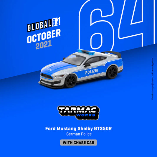 Tarmac Works Global64 1/64 Ford Mustang GT German Police