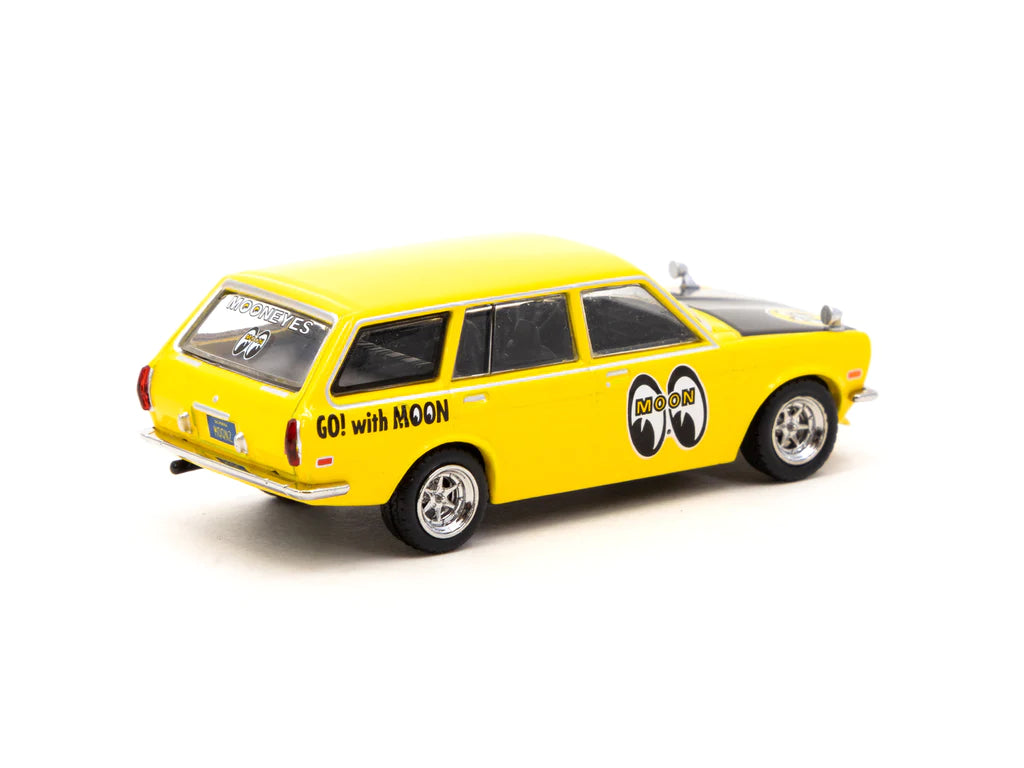 Tarmac Works Global64 1/64 Datsun Bluebird 510 Wagon MOONEYES - MIJO Exclusives Limited Edition Yellow