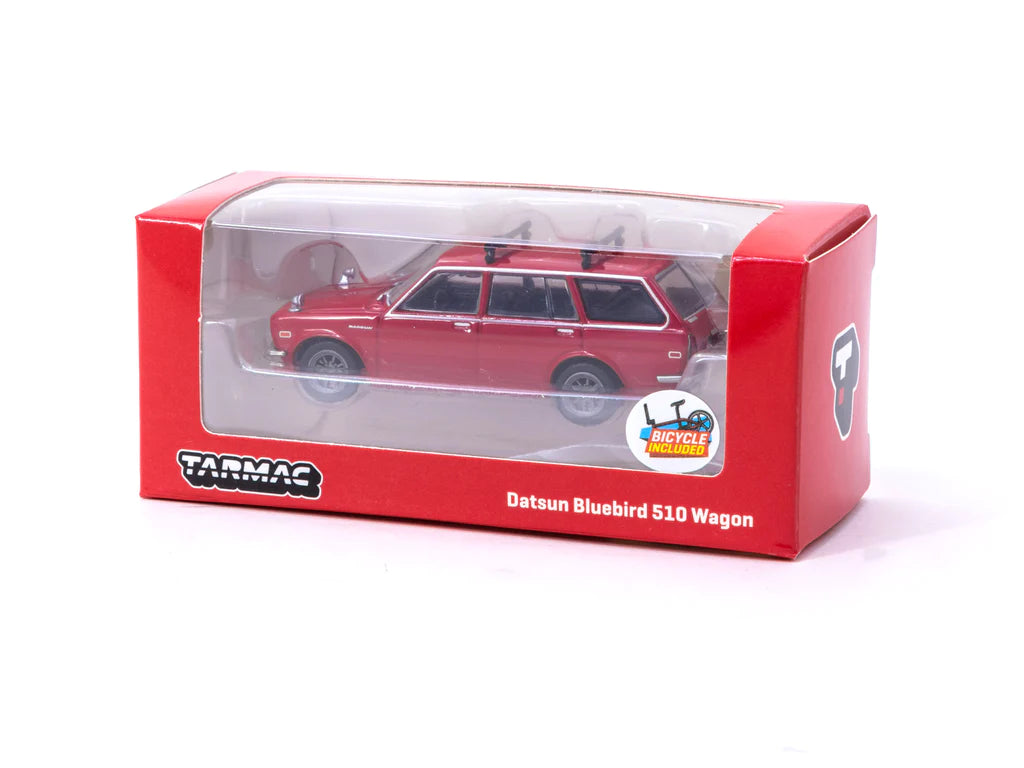 Tarmac Works Global64 1/64 Datsun Bluebird 510 Wagon Red
