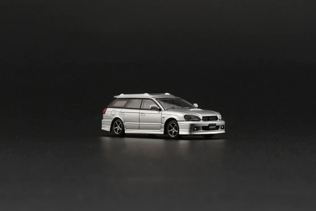 BM Creations 1/64 2002 Subaru Legacy Touring Wagon GT-B E-Tune II Silver