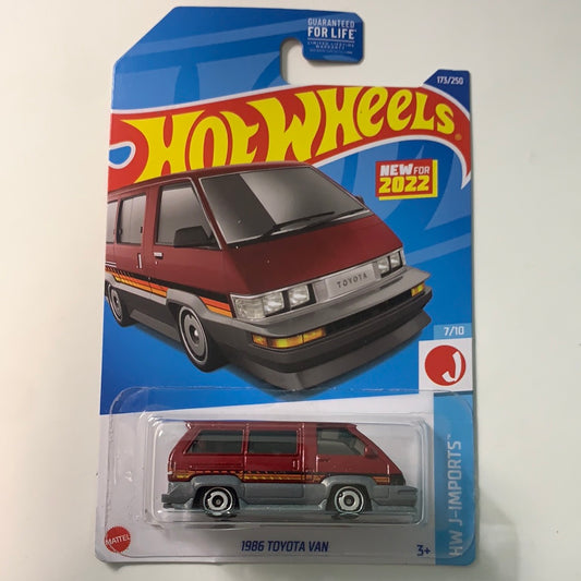 Hot Wheels 1/64 1986 Toyota Van Red