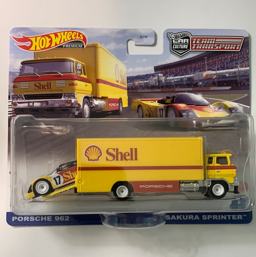 Hot Wheels Car Culture Team Transport Porsche 962 w/ Sakura Sprinter S