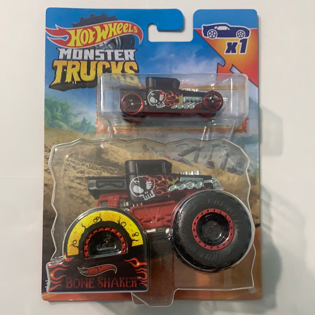 Retro Hot Wheels Monster Trucks Bone Shaker Vehicle 1:24 Scale 