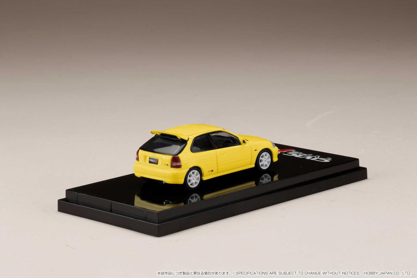 Hobby Japan Honda Civic Type R (EK9) Sunlight Yellow w/ Engine Display Model