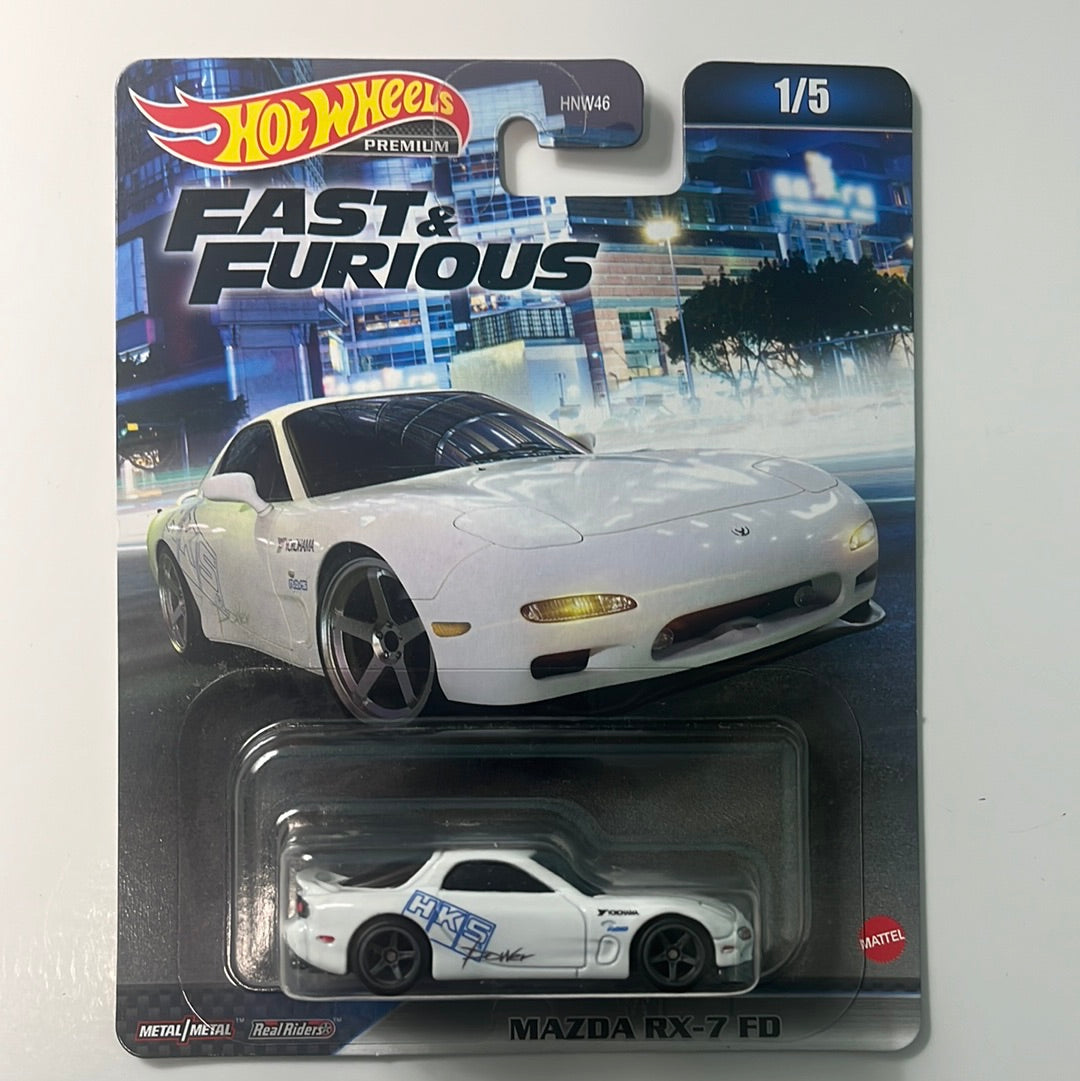 Hot Wheels Fast & Furious Mazda RX-7 FD HKS White
