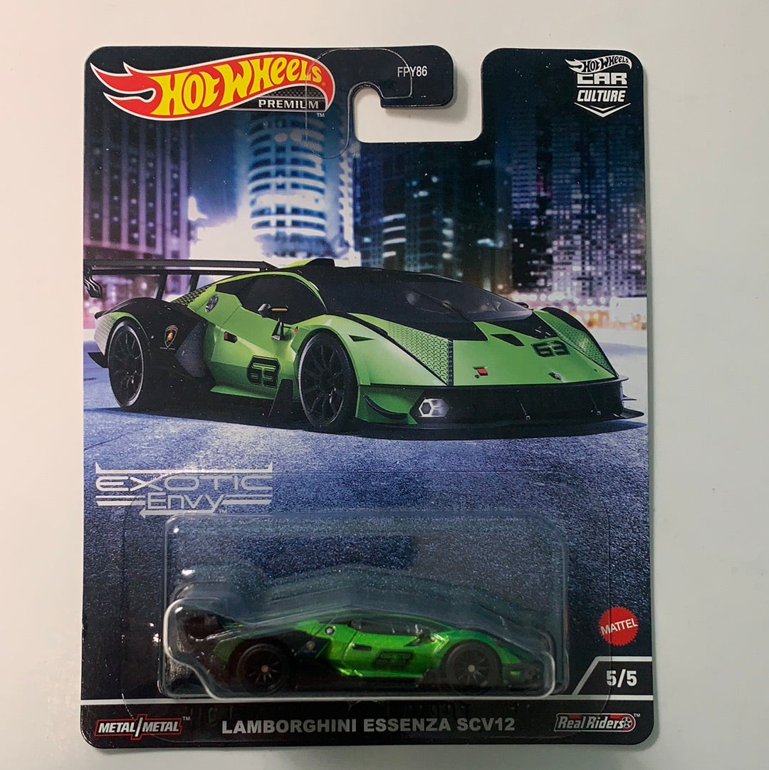 Hot Wheels Car Culture Exotic Envy 2 Lamborghini Essenza SCV12 Green