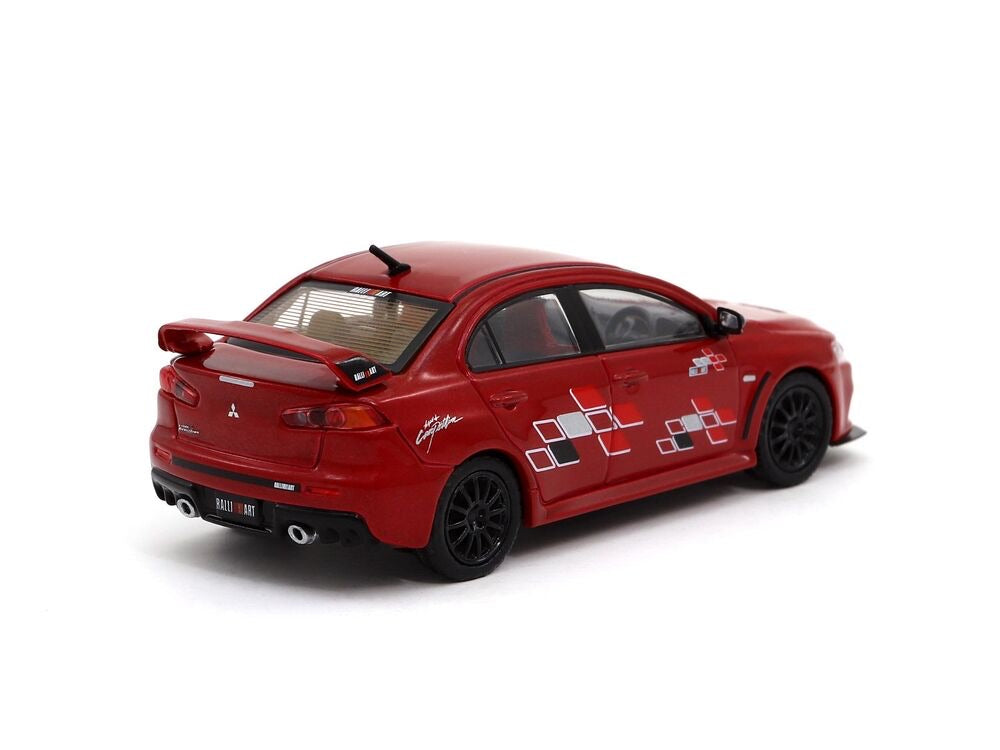 Tarmac Works x Hobby64 1/64 Mitsubishi Lancer Evolution X Ralliart Red