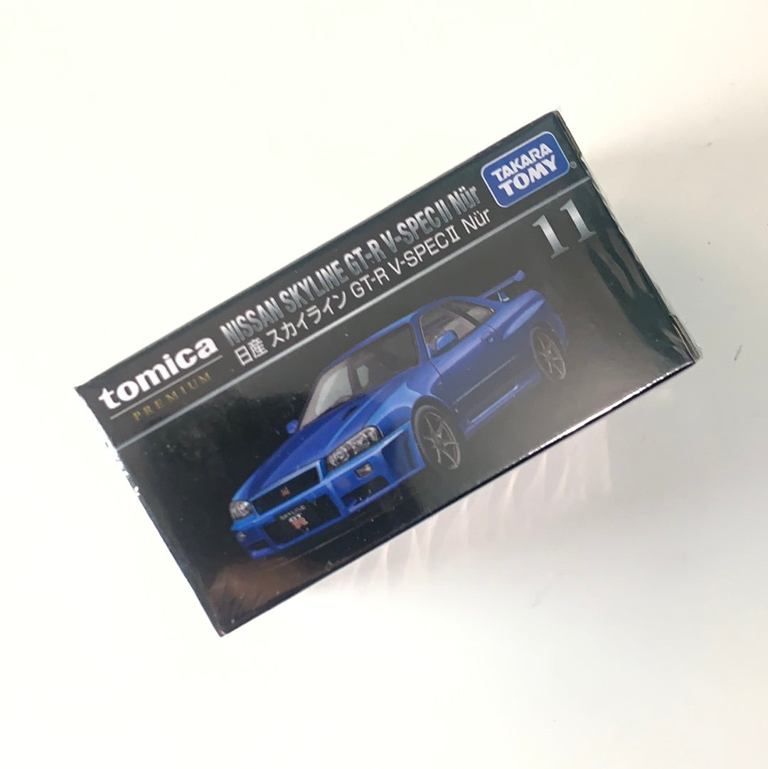 Tomica Premium 1/62 Nissan Skyline R34 GT-R V-Spec ll Nür n11 Blue