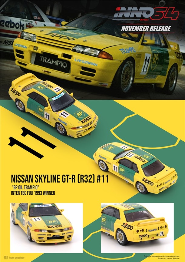 Inno64 Nissan Skyline GT-R R32 BP OIL TRAMPIO Inter TEC Fuji 1993