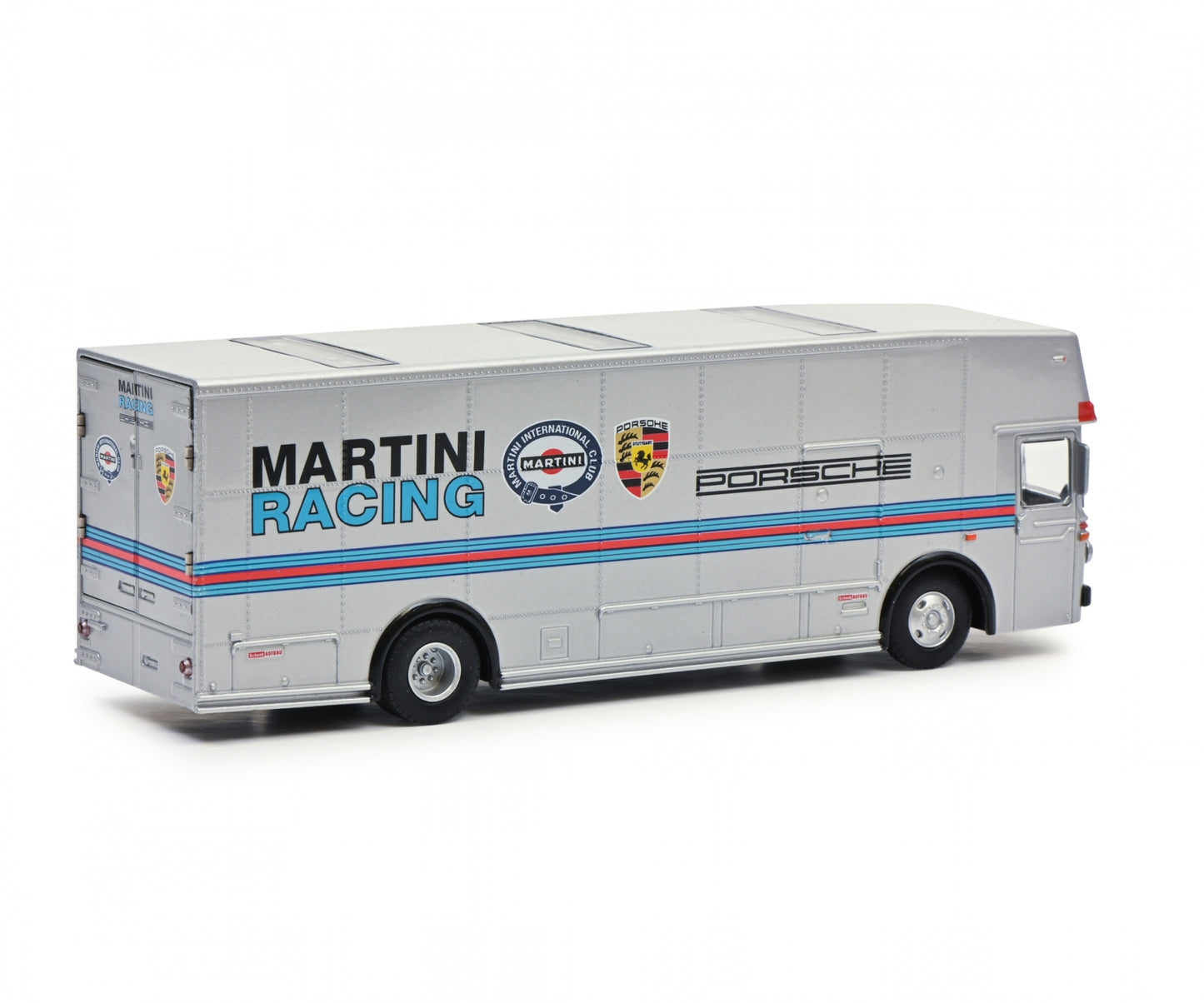 Schuco 1/64 Mercedes-Benz Race Transporter Porsche Martini Racing